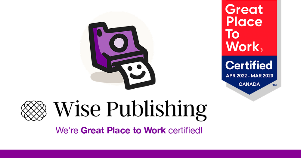 Wise Publishing is Great Place to Work certified!